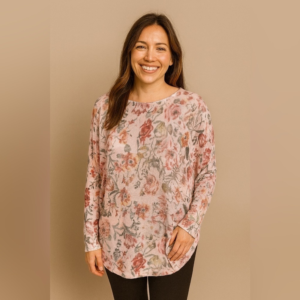 Luisa Ricci Summer Floral Sweater Size Large